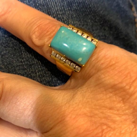 Ladies sterling silver vermeil ring pretty - Picture 1 of 4